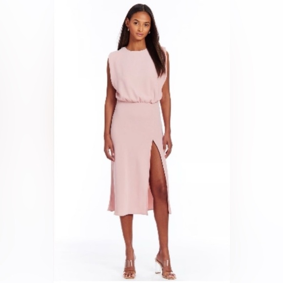 Evereve Amanda Uprichard Kent Midi Dress in Hot Pink Size Small NWT - Picture 1 of 10